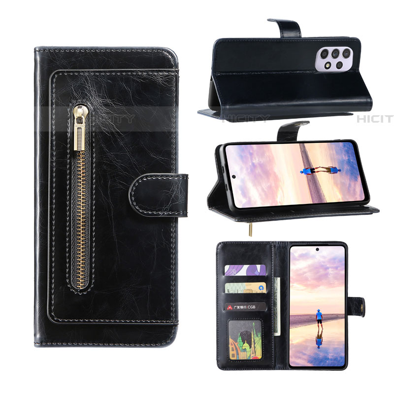 Coque Portefeuille Livre Cuir Etui Clapet JDK1 pour Samsung Galaxy A52 5G Noir Plus