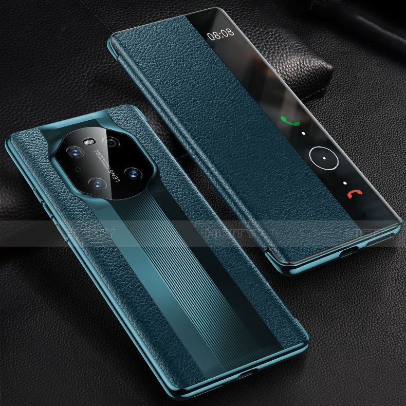 Coque Portefeuille Livre Cuir Etui Clapet K01 pour Huawei Mate 40E 5G Bleu Plus