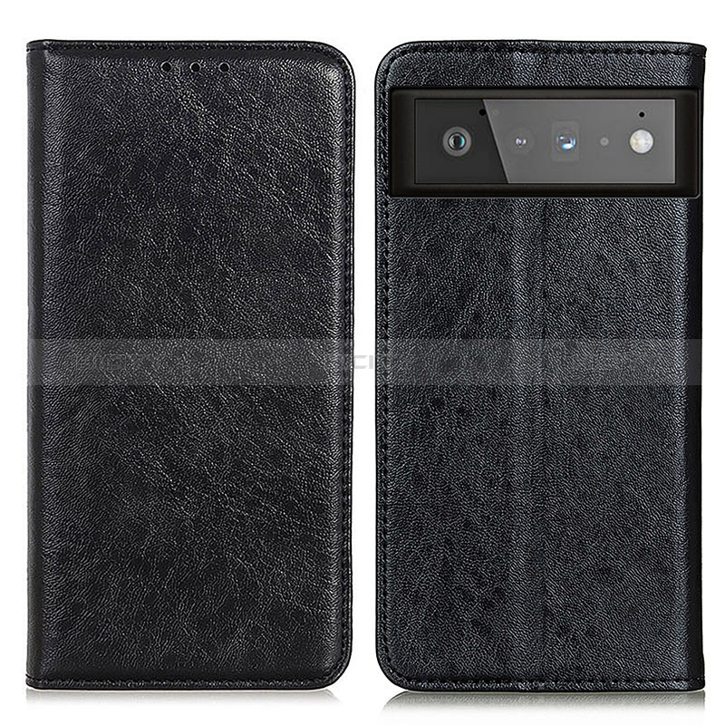 Coque Portefeuille Livre Cuir Etui Clapet K01Z pour Google Pixel 6 5G Noir Plus