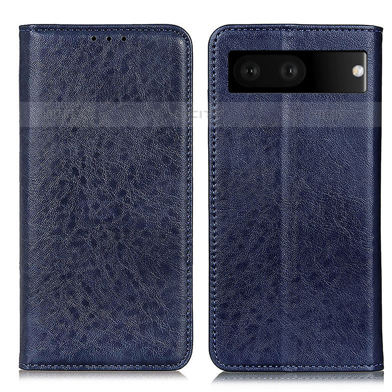 Coque Portefeuille Livre Cuir Etui Clapet K01Z pour Google Pixel 7 5G Bleu Plus