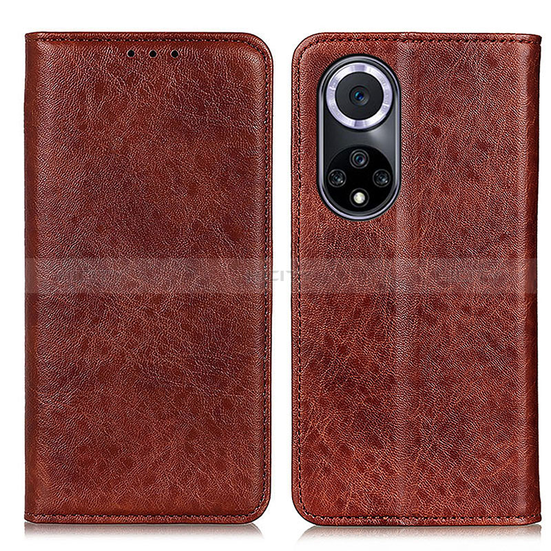 Coque Portefeuille Livre Cuir Etui Clapet K01Z pour Huawei Honor 50 5G Marron Plus