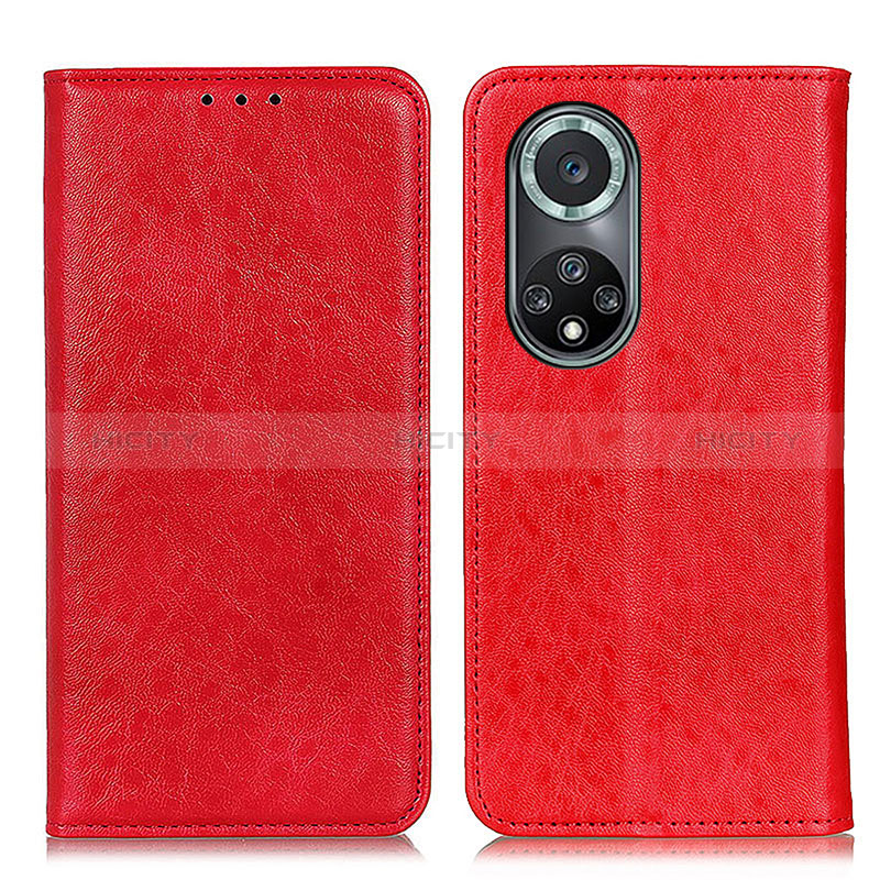 Coque Portefeuille Livre Cuir Etui Clapet K01Z pour Huawei Honor 50 Pro 5G Rouge Plus