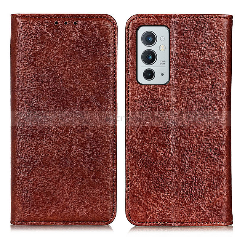 Coque Portefeuille Livre Cuir Etui Clapet K01Z pour OnePlus 9RT 5G Marron Plus