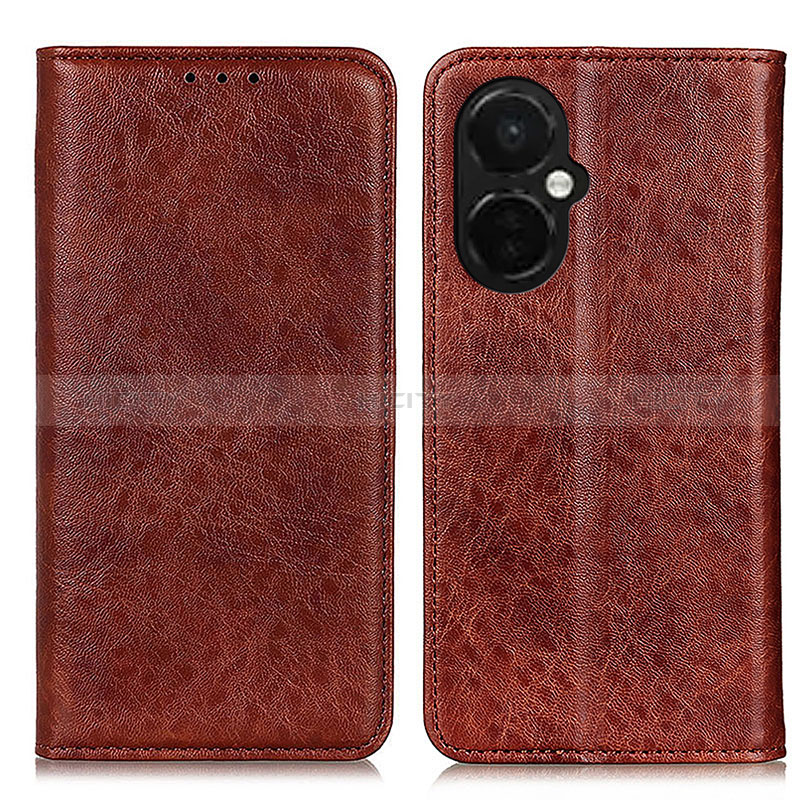 Coque Portefeuille Livre Cuir Etui Clapet K01Z pour OnePlus Nord CE 3 5G Marron Plus