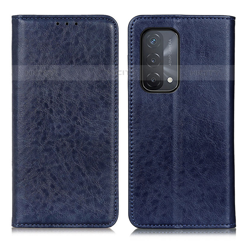 Coque Portefeuille Livre Cuir Etui Clapet K01Z pour OnePlus Nord N200 5G Bleu Plus