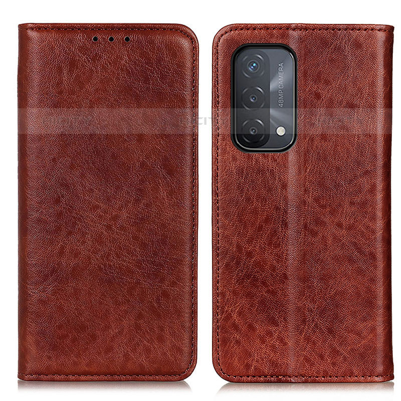 Coque Portefeuille Livre Cuir Etui Clapet K01Z pour OnePlus Nord N200 5G Marron Plus