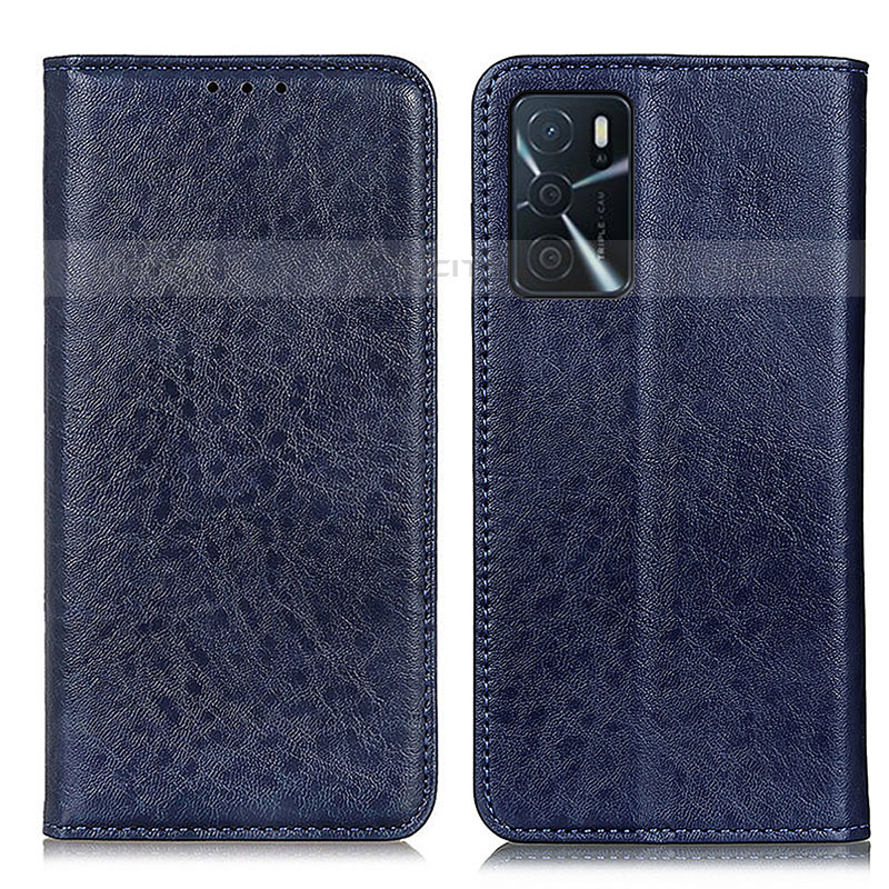 Coque Portefeuille Livre Cuir Etui Clapet K01Z pour Oppo A16s Bleu Plus