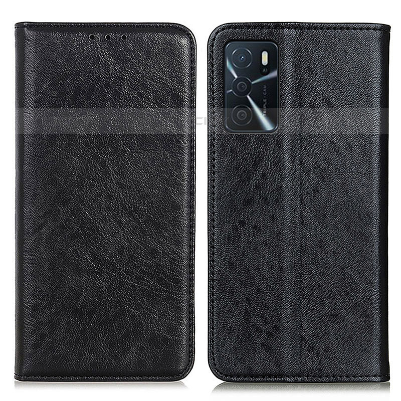 Coque Portefeuille Livre Cuir Etui Clapet K01Z pour Oppo A16s Noir Plus