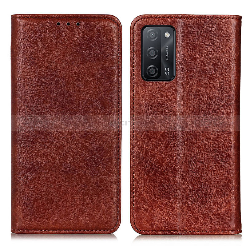 Coque Portefeuille Livre Cuir Etui Clapet K01Z pour Oppo A56 5G Marron Plus