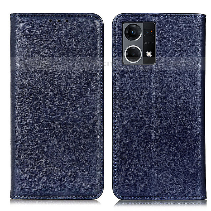 Coque Portefeuille Livre Cuir Etui Clapet K01Z pour Oppo F21s Pro 4G Bleu Plus