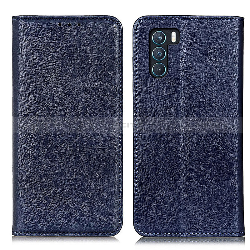 Coque Portefeuille Livre Cuir Etui Clapet K01Z pour Oppo K9 Pro 5G Bleu Plus