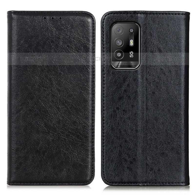 Coque Portefeuille Livre Cuir Etui Clapet K01Z pour Oppo Reno5 Z 5G Noir Plus