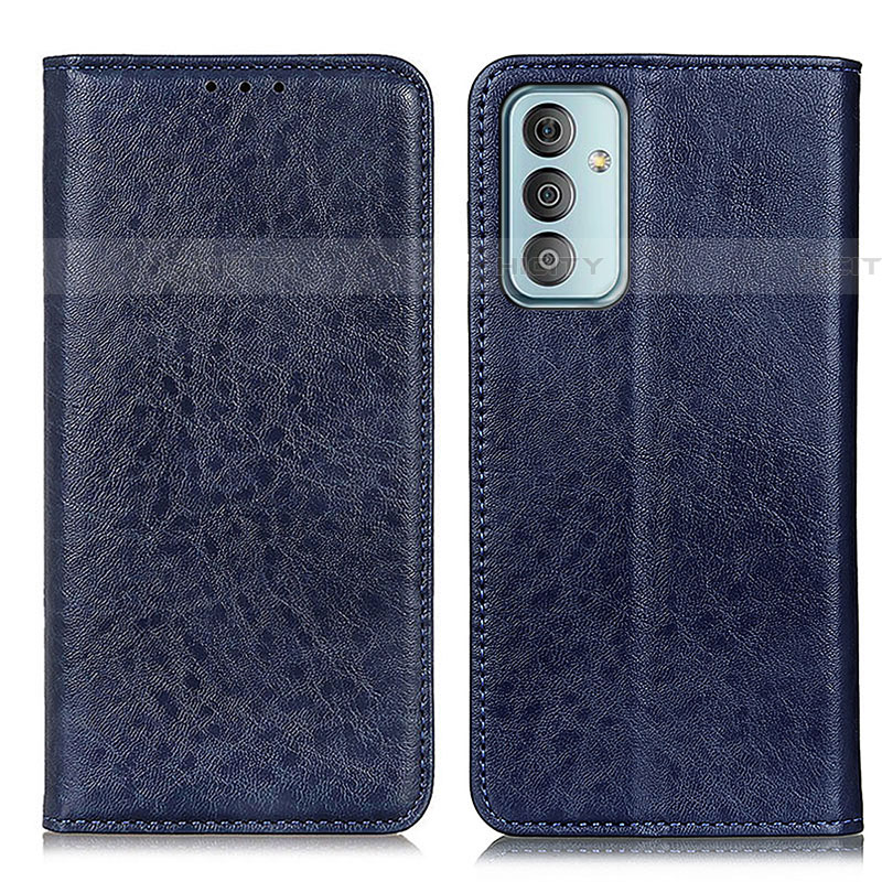 Coque Portefeuille Livre Cuir Etui Clapet K01Z pour Samsung Galaxy F13 4G Bleu Plus