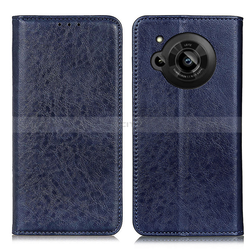 Coque Portefeuille Livre Cuir Etui Clapet K01Z pour Sharp Aquos R7s Bleu Plus