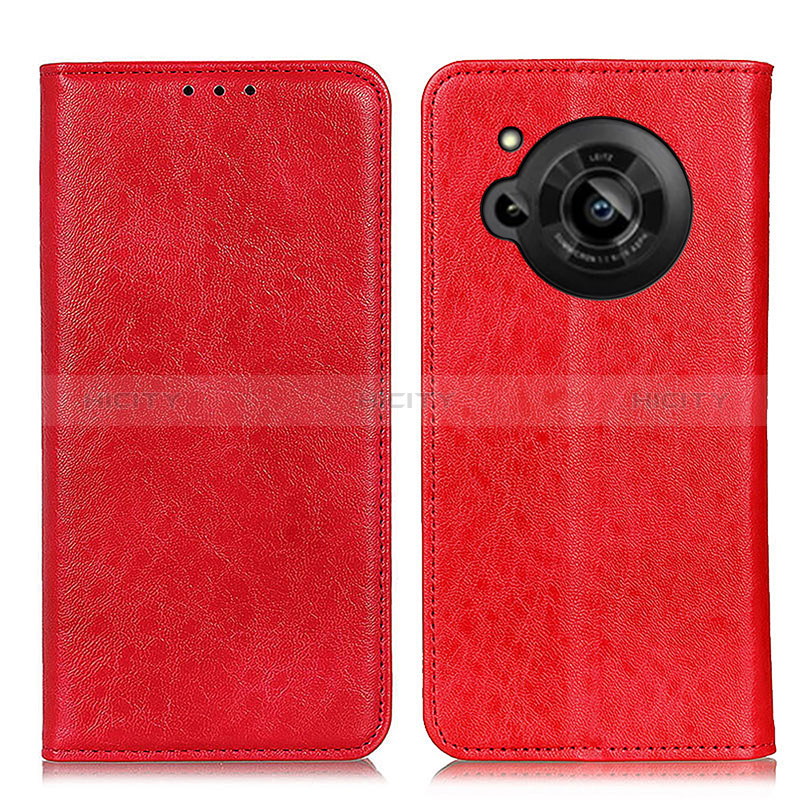 Coque Portefeuille Livre Cuir Etui Clapet K01Z pour Sharp Aquos R7s Rouge Plus