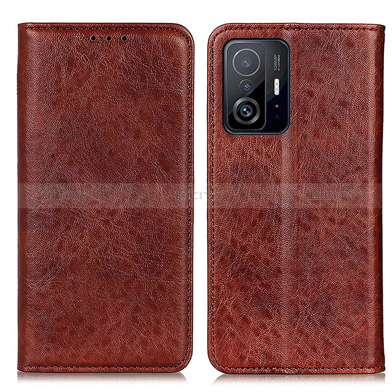 Coque Portefeuille Livre Cuir Etui Clapet K01Z pour Xiaomi Mi 11T Pro 5G Marron Plus