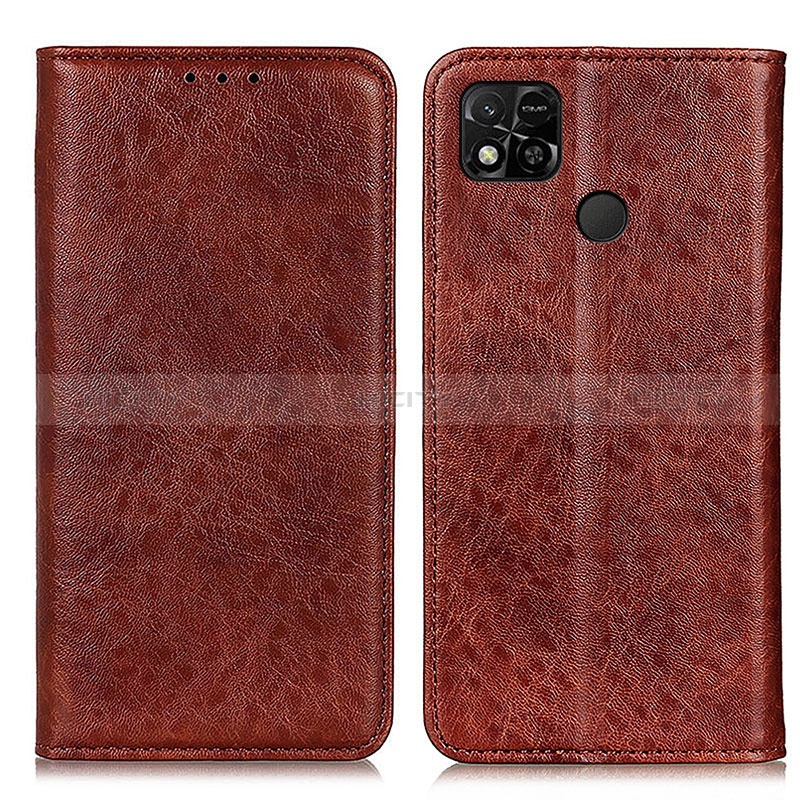 Coque Portefeuille Livre Cuir Etui Clapet K01Z pour Xiaomi POCO C3 Marron Plus