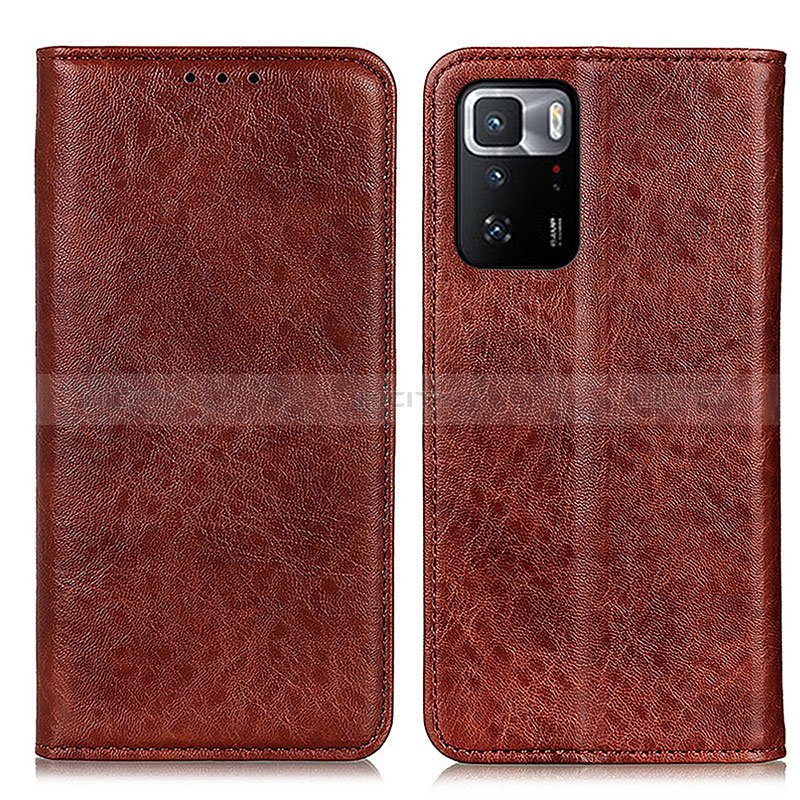 Coque Portefeuille Livre Cuir Etui Clapet K01Z pour Xiaomi Poco X3 GT 5G Marron Plus