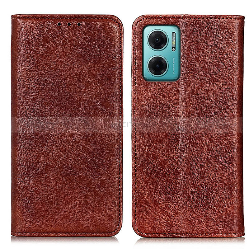 Coque Portefeuille Livre Cuir Etui Clapet K01Z pour Xiaomi Redmi Note 11E 5G Marron Plus