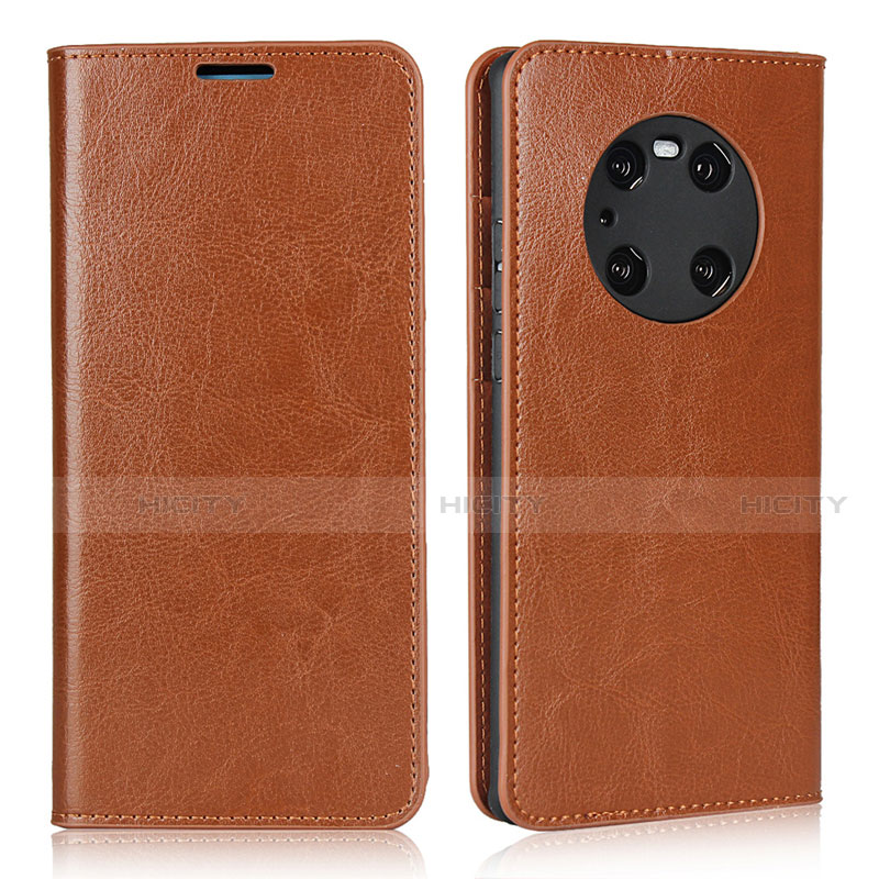 Coque Portefeuille Livre Cuir Etui Clapet K02 pour Huawei Mate 40E Pro 5G Brun Clair Plus