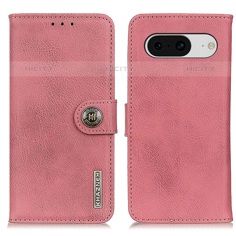 Coque Portefeuille Livre Cuir Etui Clapet K02Z pour Google Pixel 8 5G Rose Plus