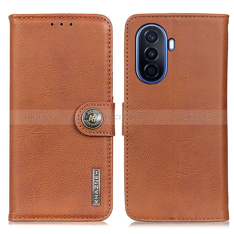 Coque Portefeuille Livre Cuir Etui Clapet K02Z pour Huawei Enjoy 50 Marron Plus