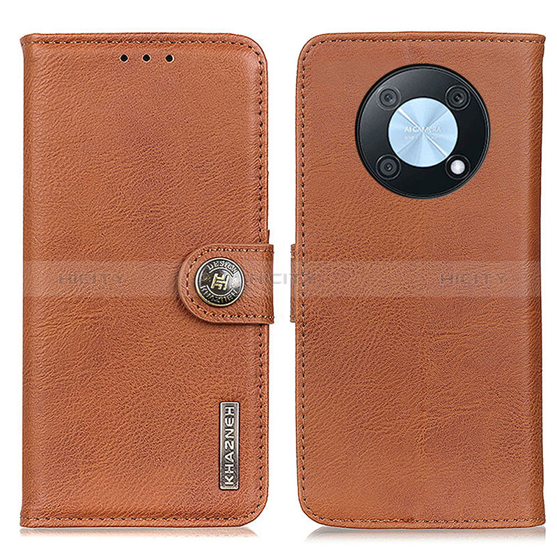 Coque Portefeuille Livre Cuir Etui Clapet K02Z pour Huawei Enjoy 50 Pro Marron Plus