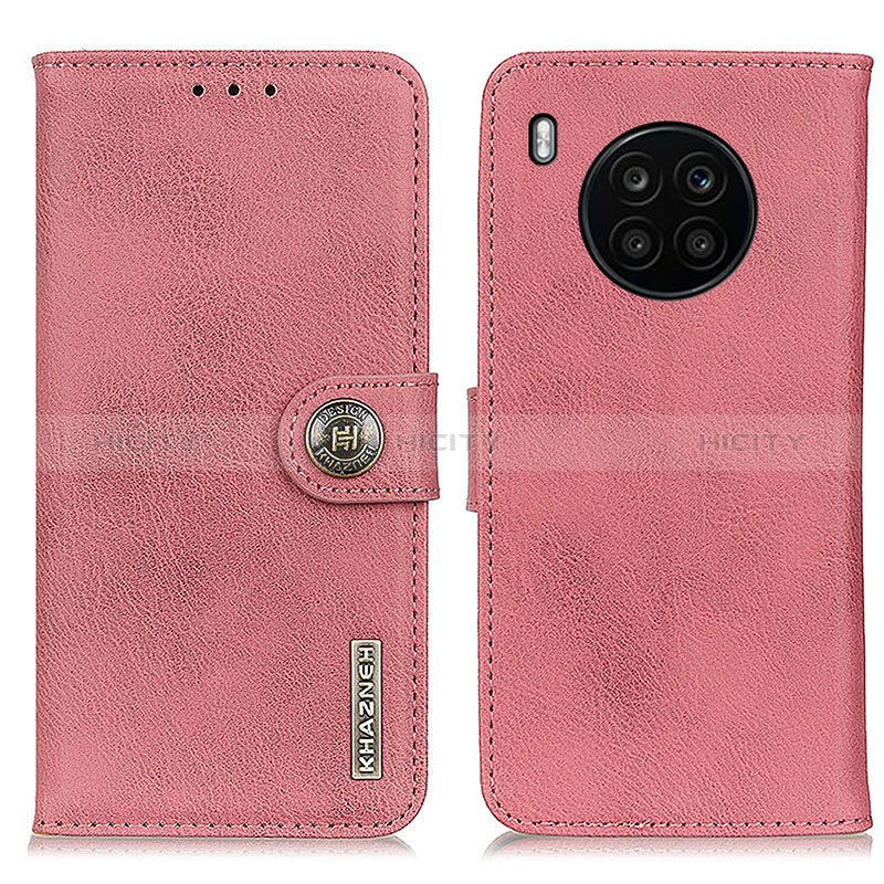 Coque Portefeuille Livre Cuir Etui Clapet K02Z pour Huawei Honor 50 Lite Rose Plus