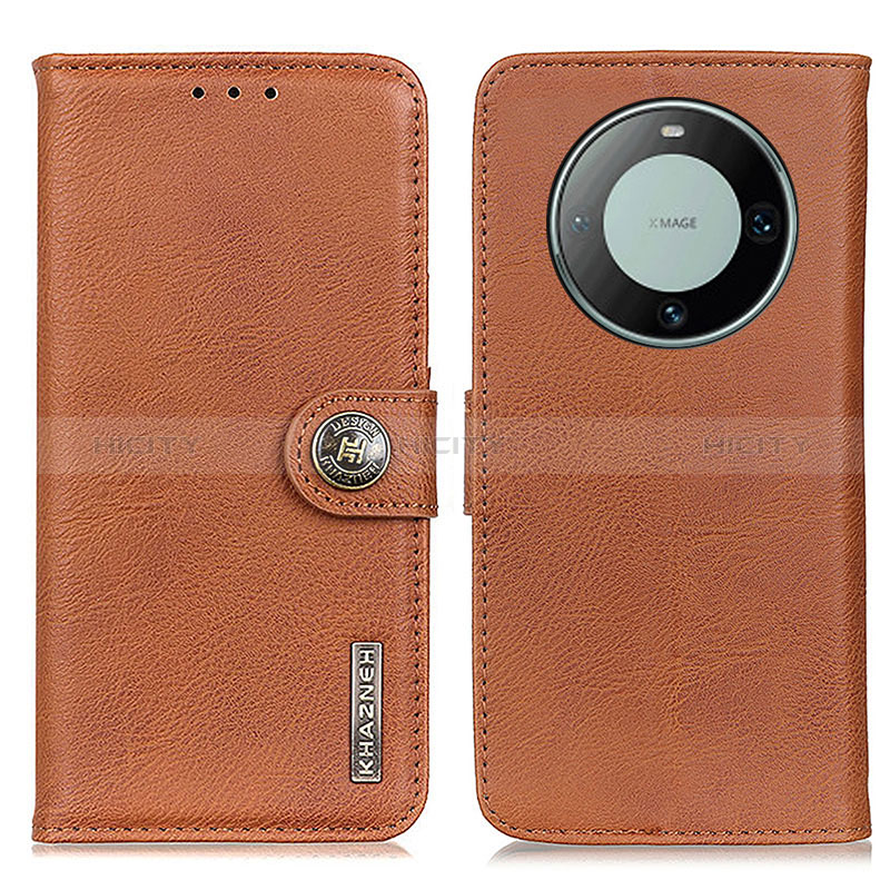 Coque Portefeuille Livre Cuir Etui Clapet K02Z pour Huawei Mate 60 Marron Plus