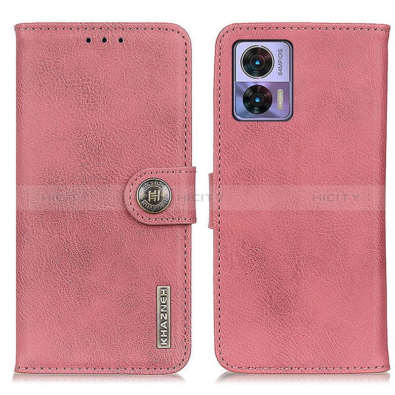 Coque Portefeuille Livre Cuir Etui Clapet K02Z pour Motorola Moto Edge 30 Neo 5G Rose Plus