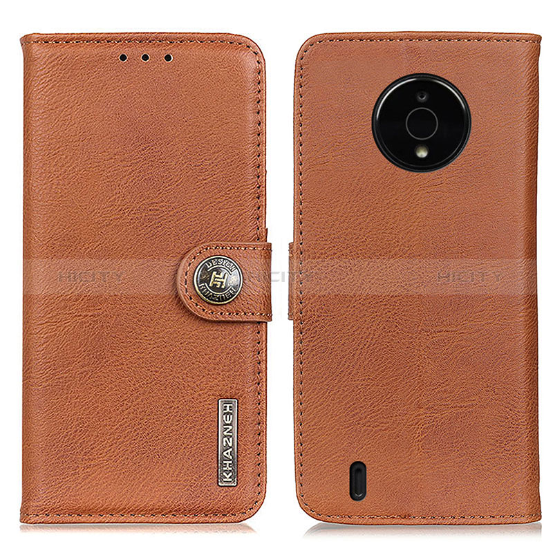 Coque Portefeuille Livre Cuir Etui Clapet K02Z pour Nokia C200 Marron Plus