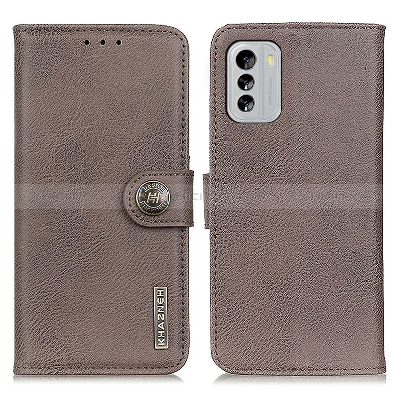 Coque Portefeuille Livre Cuir Etui Clapet K02Z pour Nokia G60 5G Gris Plus