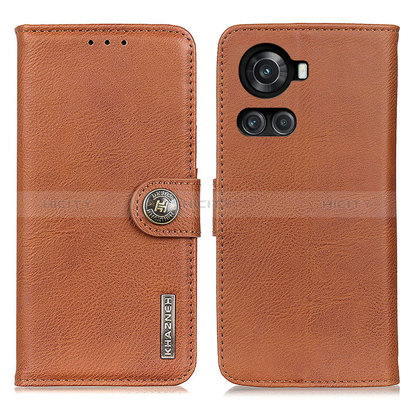 Coque Portefeuille Livre Cuir Etui Clapet K02Z pour OnePlus 10R 5G Marron Plus