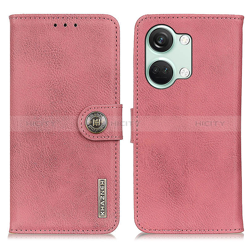 Coque Portefeuille Livre Cuir Etui Clapet K02Z pour OnePlus Ace 2V 5G Rose Plus