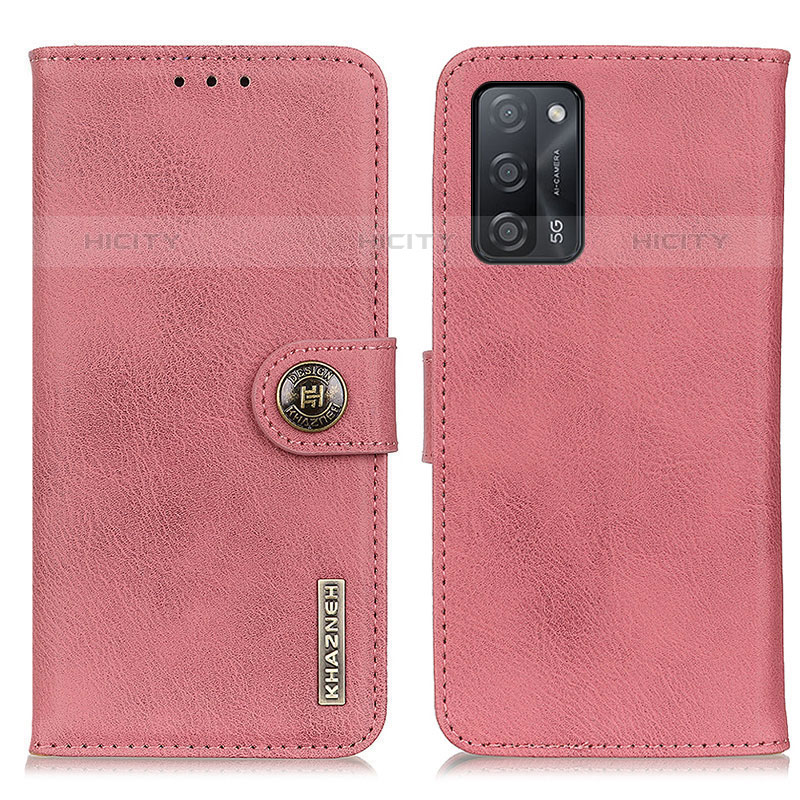 Coque Portefeuille Livre Cuir Etui Clapet K02Z pour Oppo A53s 5G Rose Plus