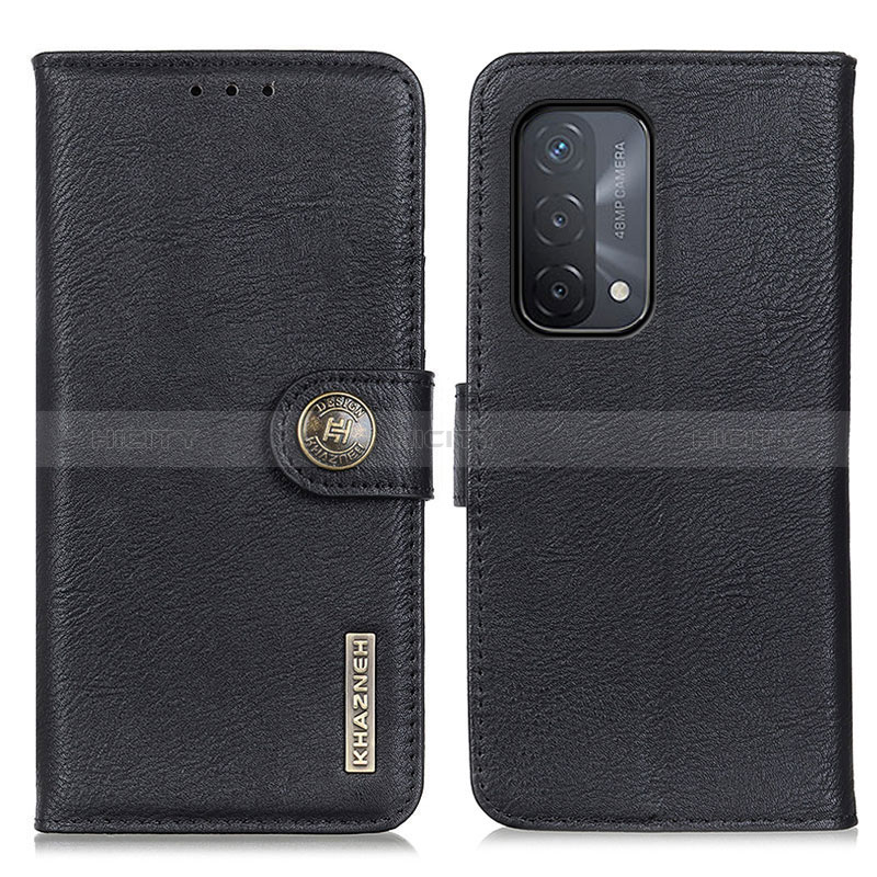 Coque Portefeuille Livre Cuir Etui Clapet K02Z pour Oppo A54 5G Noir Plus