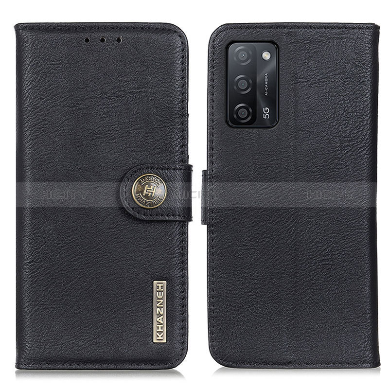 Coque Portefeuille Livre Cuir Etui Clapet K02Z pour Oppo A56 5G Noir Plus