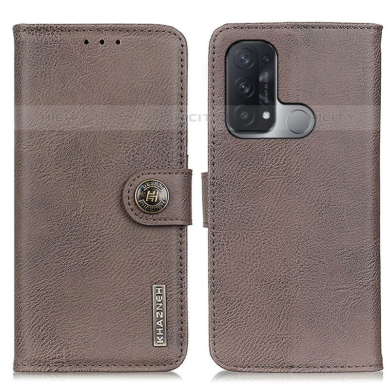 Coque Portefeuille Livre Cuir Etui Clapet K02Z pour Oppo Reno5 A Gris Plus