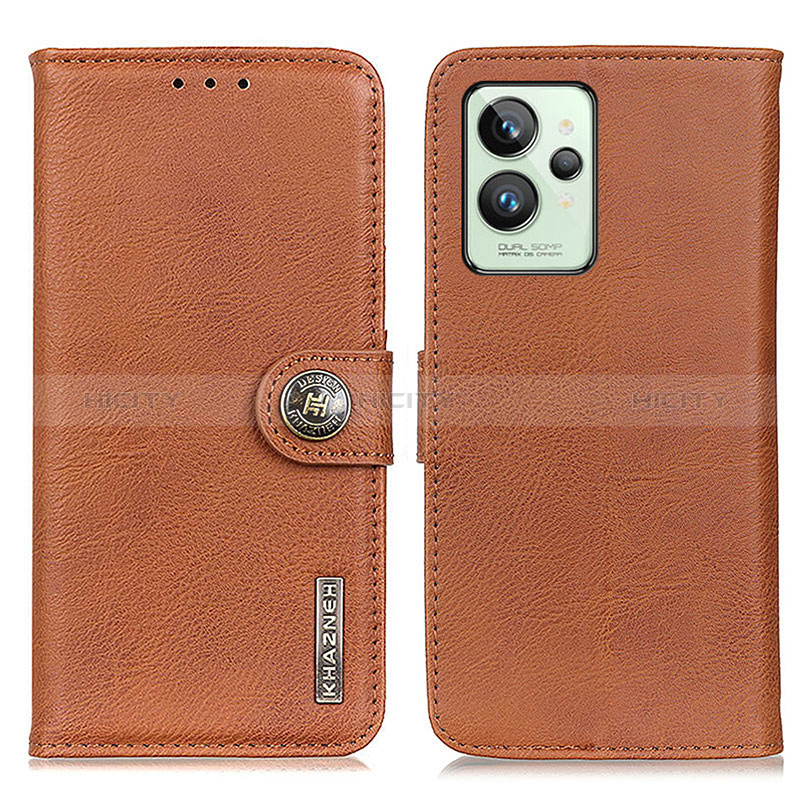 Coque Portefeuille Livre Cuir Etui Clapet K02Z pour Realme GT2 Pro 5G Marron Plus