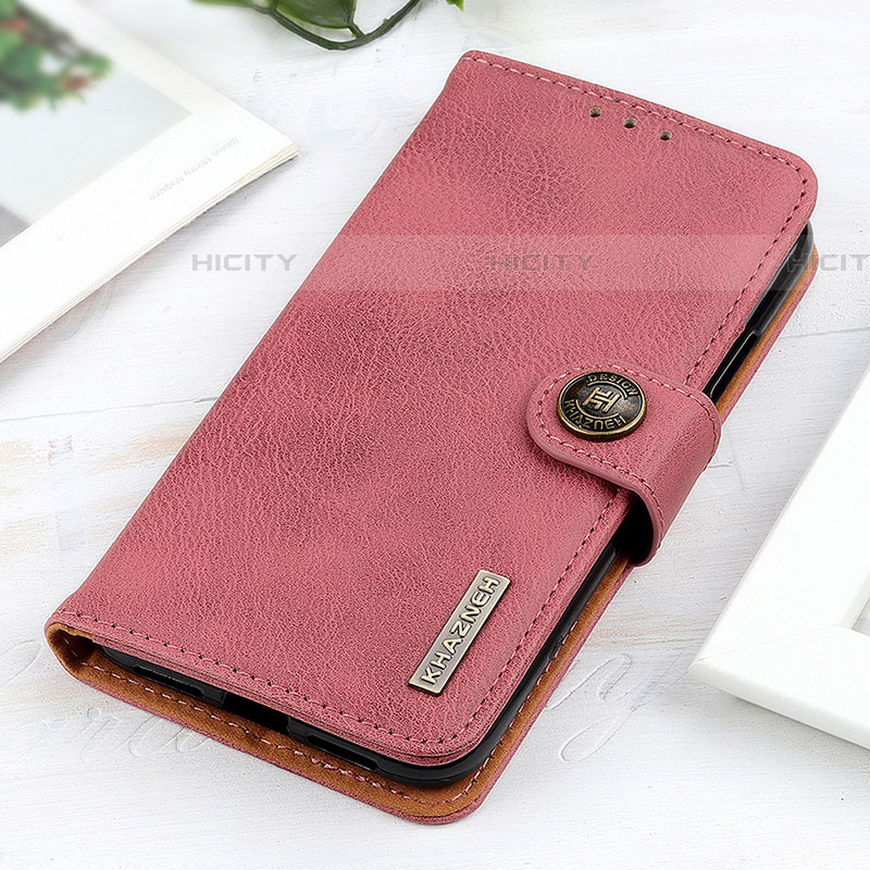 Coque Portefeuille Livre Cuir Etui Clapet K02Z pour Samsung Galaxy F23 5G Rose Plus