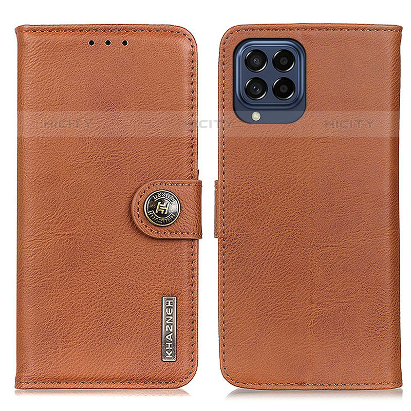 Coque Portefeuille Livre Cuir Etui Clapet K02Z pour Samsung Galaxy M53 5G Marron Plus