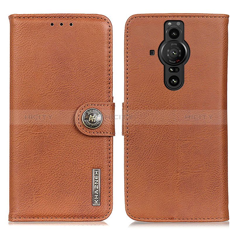 Coque Portefeuille Livre Cuir Etui Clapet K02Z pour Sony Xperia PRO-I Marron Plus