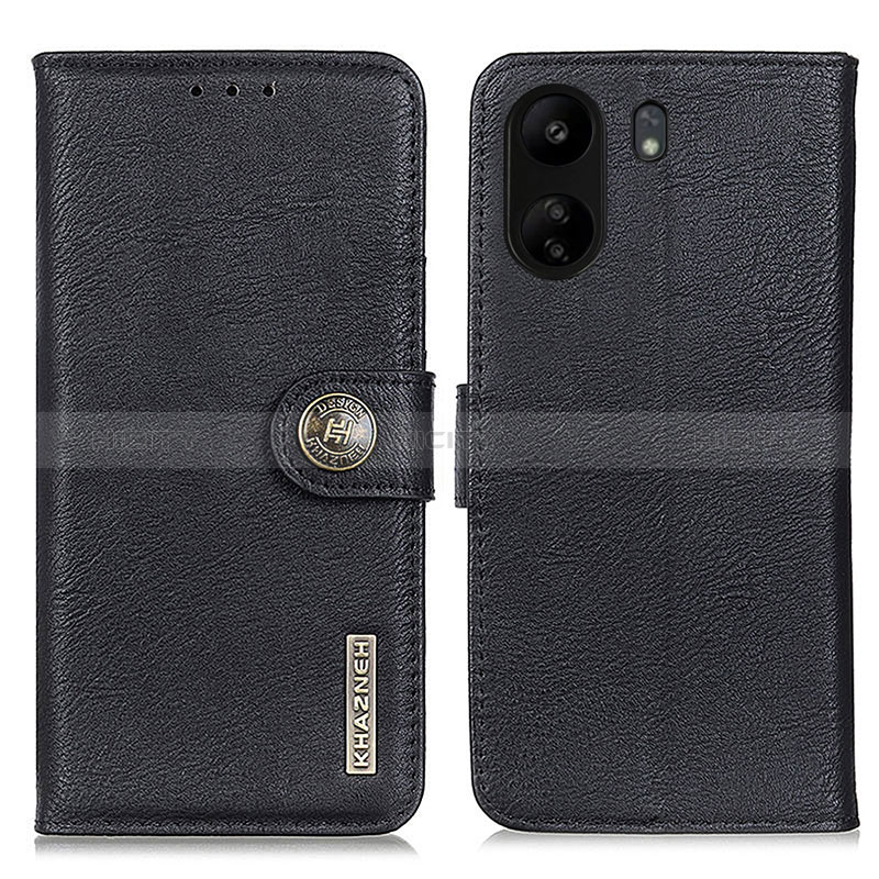 Coque Portefeuille Livre Cuir Etui Clapet K02Z pour Xiaomi Poco C65 Noir Plus