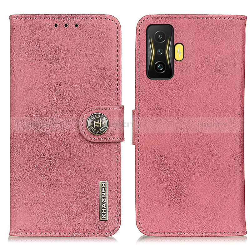 Coque Portefeuille Livre Cuir Etui Clapet K02Z pour Xiaomi Poco F4 GT 5G Rose Plus