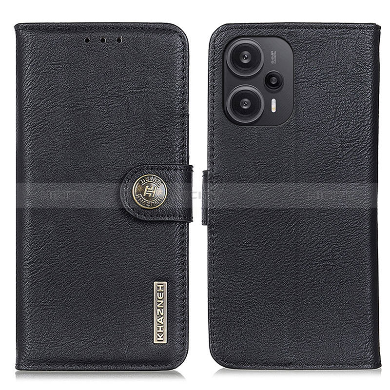 Coque Portefeuille Livre Cuir Etui Clapet K02Z pour Xiaomi Poco F5 5G Noir Plus