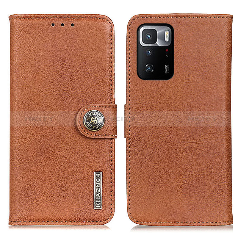 Coque Portefeuille Livre Cuir Etui Clapet K02Z pour Xiaomi Poco X3 GT 5G Marron Plus