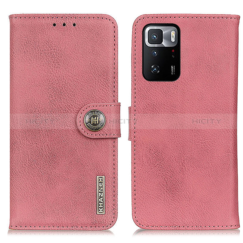 Coque Portefeuille Livre Cuir Etui Clapet K02Z pour Xiaomi Poco X3 GT 5G Rose Plus