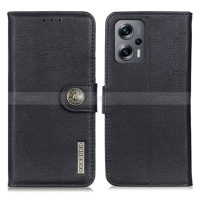 Coque Portefeuille Livre Cuir Etui Clapet K02Z pour Xiaomi Poco X4 GT 5G Noir Plus