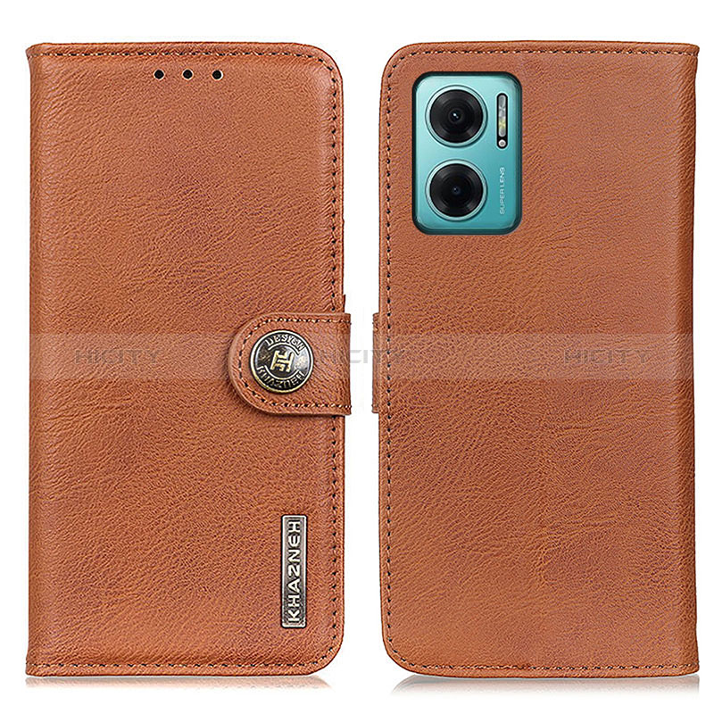 Coque Portefeuille Livre Cuir Etui Clapet K02Z pour Xiaomi Redmi 10 5G Marron Plus