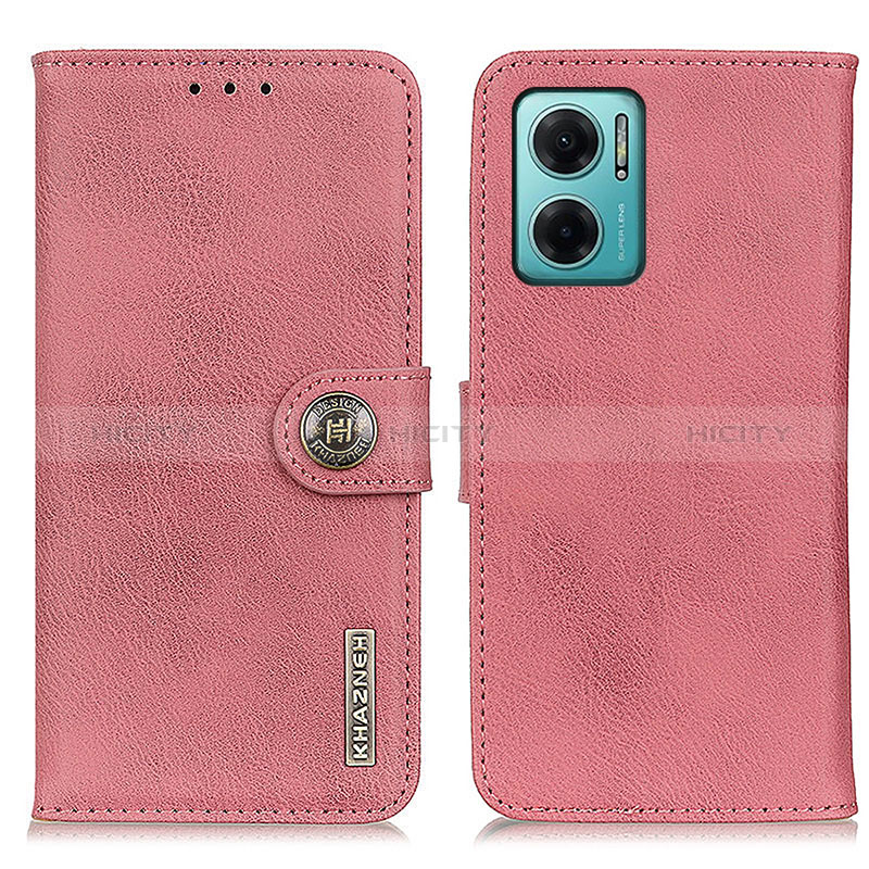 Coque Portefeuille Livre Cuir Etui Clapet K02Z pour Xiaomi Redmi 10 5G Rose Plus